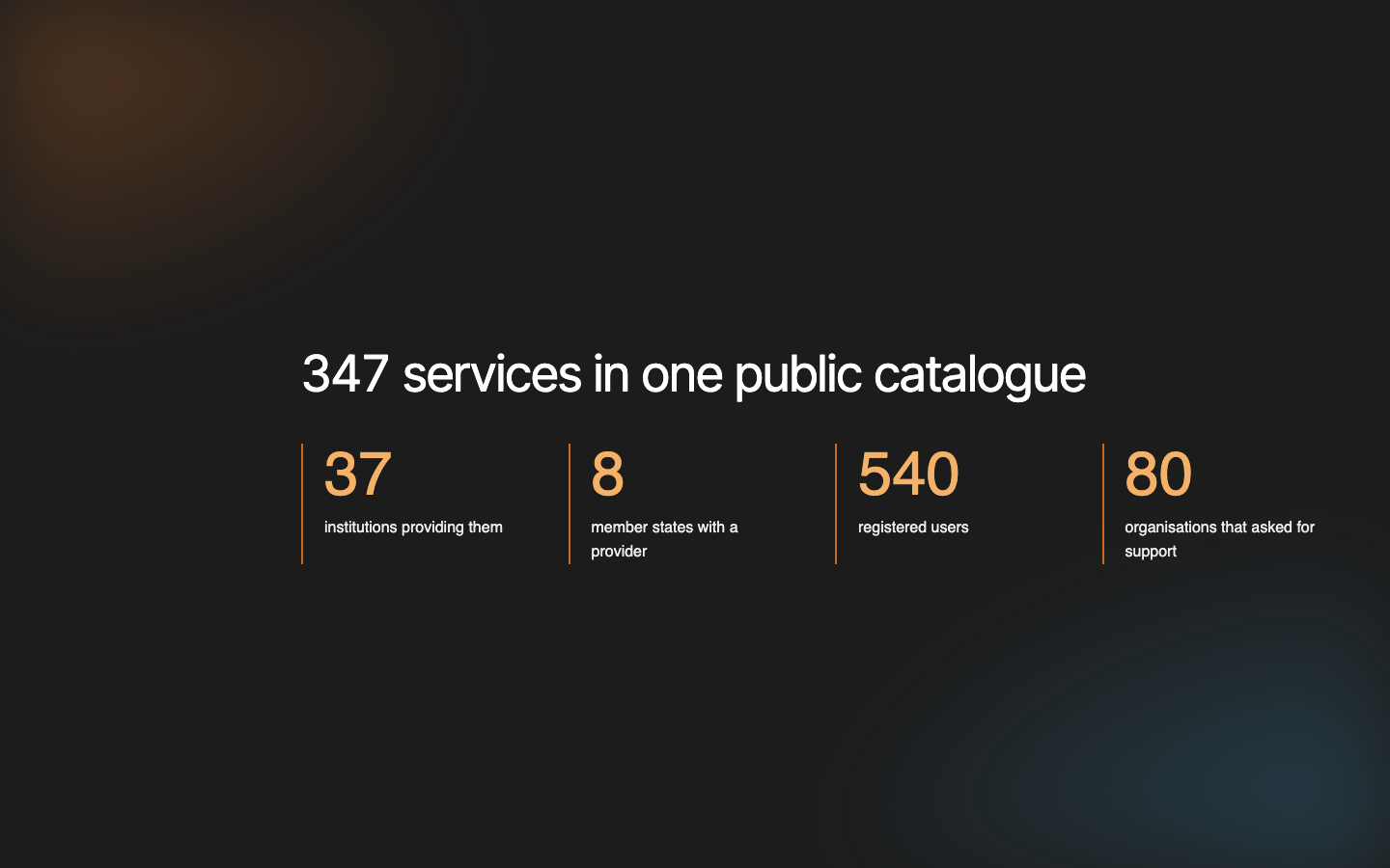 The Platform chapter: the catalogue, its providers and the platform's users